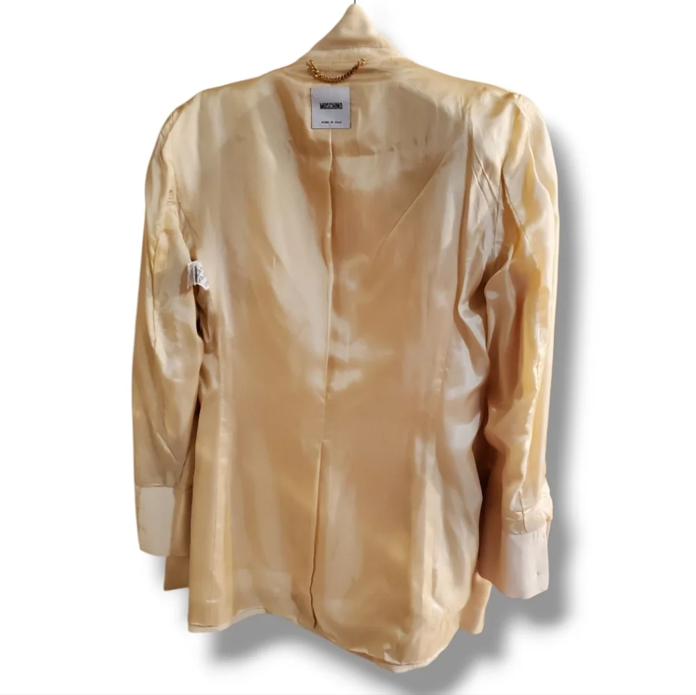 MOSCHINO Single Breast 5 Button Tailored Y2K Notch Lapel Vintage Stitch Blazer - Picture 4 of 15